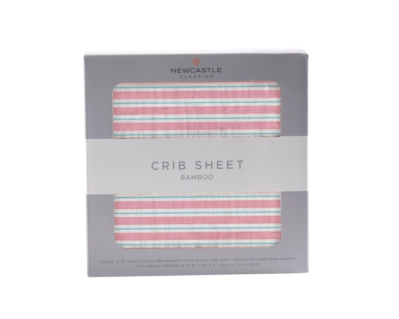 Newcastle - Candy Stripe Bamboo Muslin Crib Sheet -