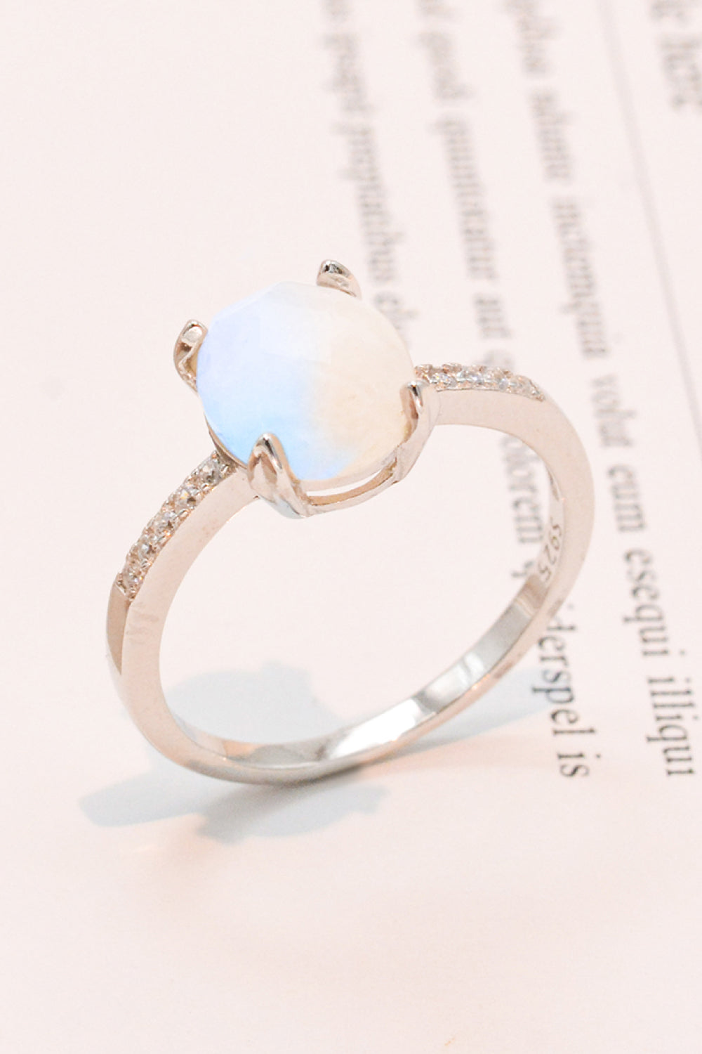 Get A Move On Moonstone Ring - T - SIZES 6 THRU 9 - 2 FINISHES -