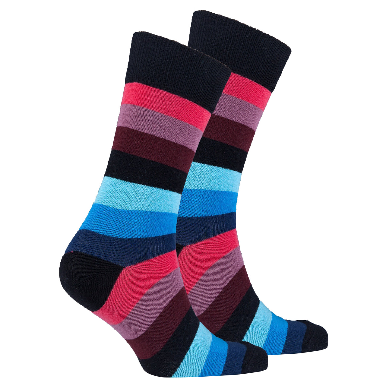 Men's Black Grape Stripe Socks - 1 COLOR -