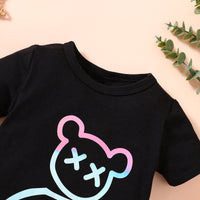 Thumbnail for Baby Bear Graphic Short Sleeve Romper - T - 5 SIZES - 1 COLOR -