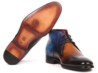 Thumbnail for Paul Parkman - Men's Chukka Boots Brown & Blue -