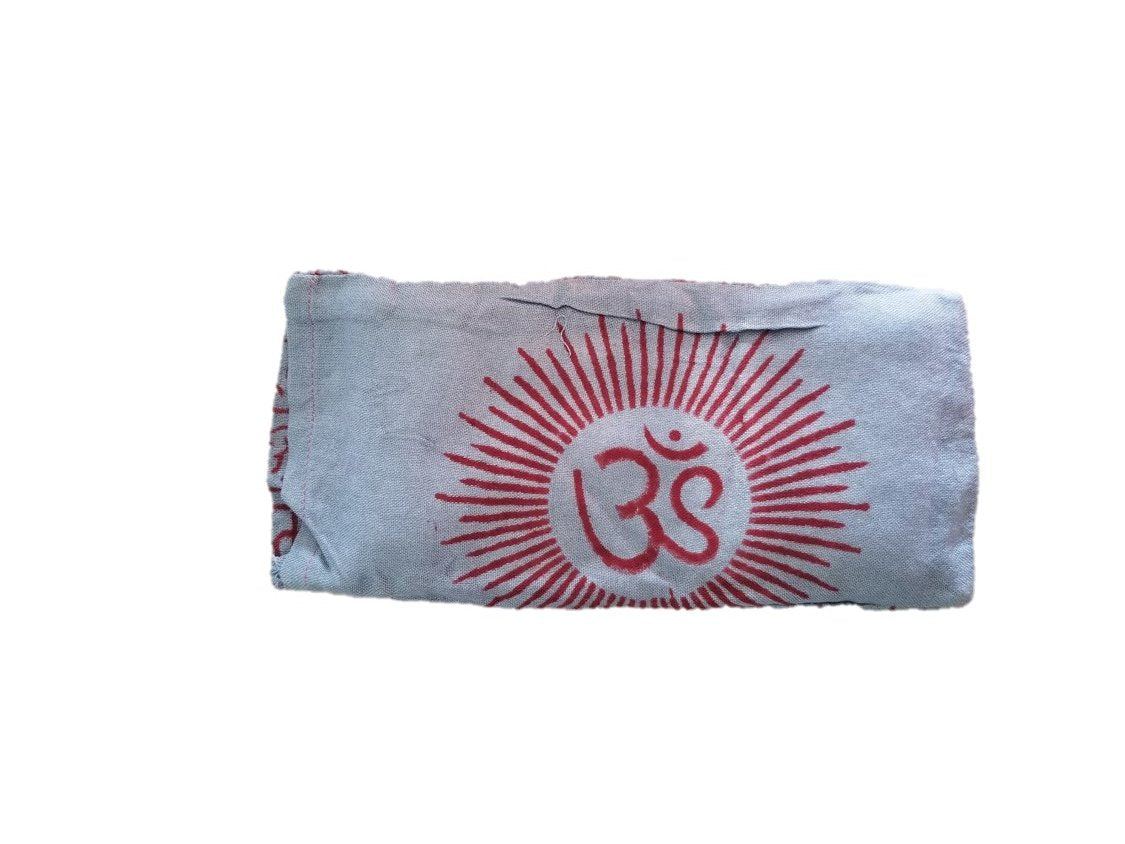 OMSutra - Silk Eye Pillow - Flax seed filled - OM Design - 4 COLORS -