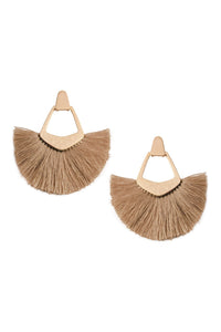 Thumbnail for Riah fashion - Fan Tassel Post Dangle Earrings - 15 COLORS -