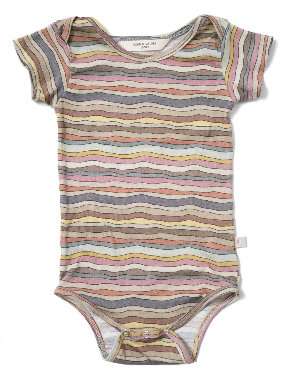 Cabin Measures - Baby Onesie / Organic Cotton Baby Bodysuit / MAKING WAVES -