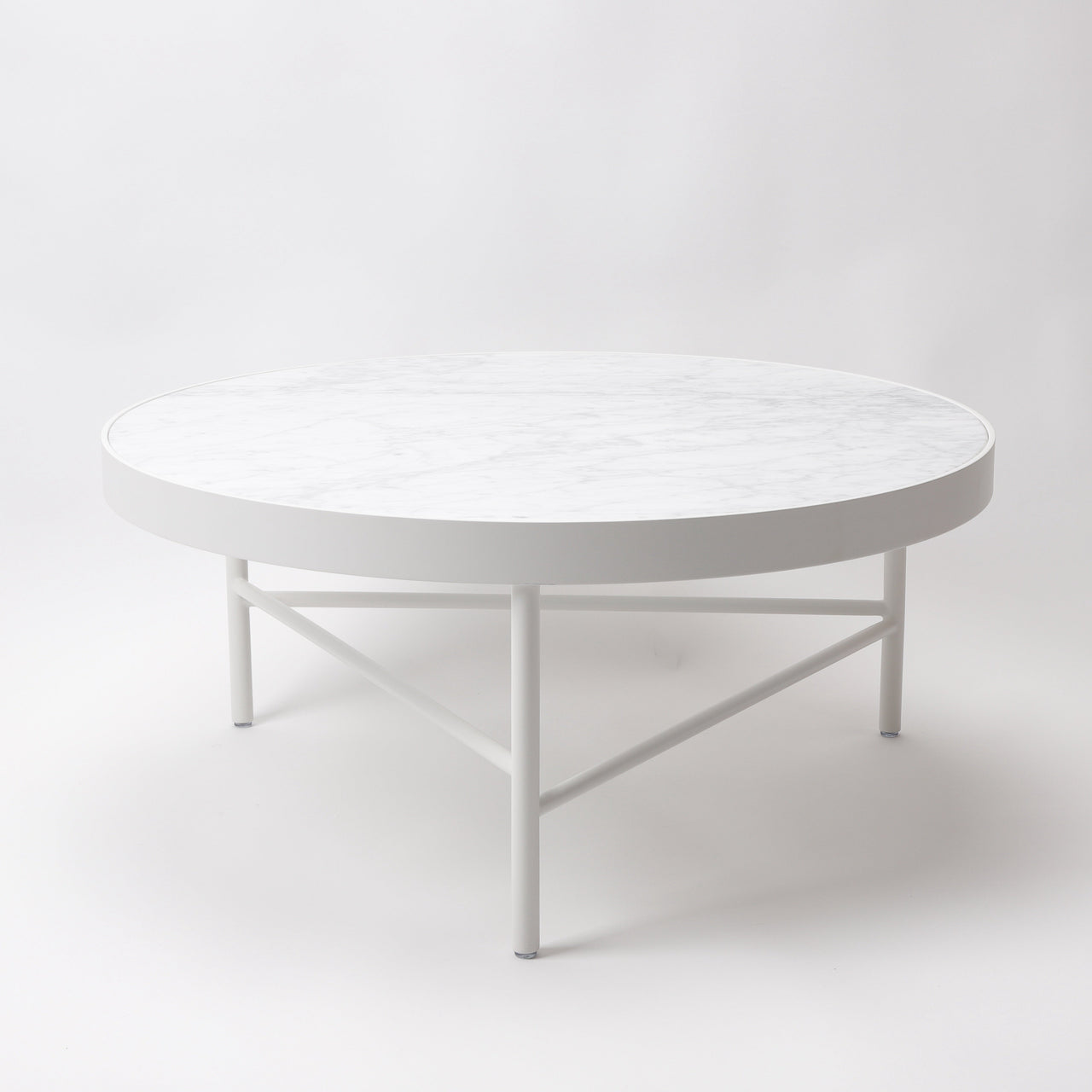 GFURN - Blake Coffee Table - Carrara White Marble Top -