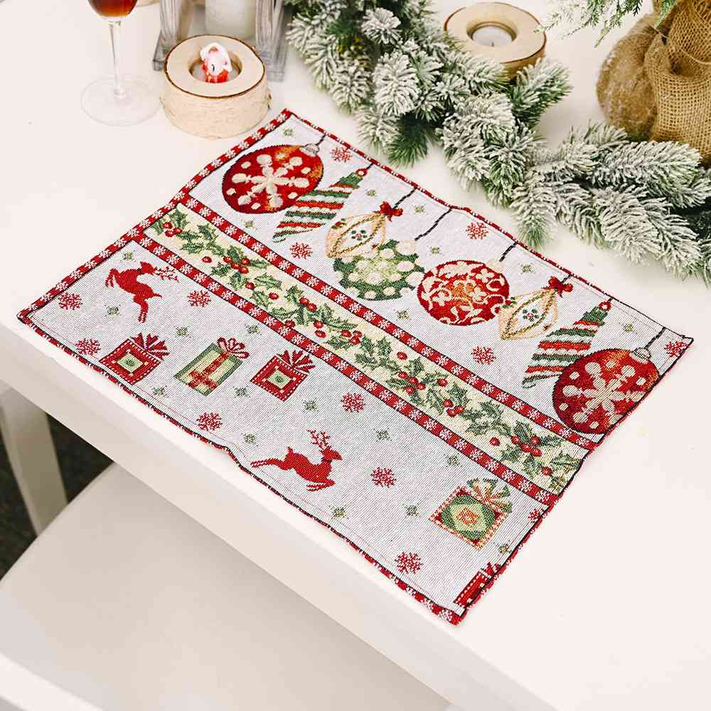 Assorted 2-Piece Christmas Placemats - 2 PCS. - CHOOSE 1 GET 1 RANDOM PICK - [5-10 DAY DELIVERY] - T - 4 PATTERNS/COLORS -