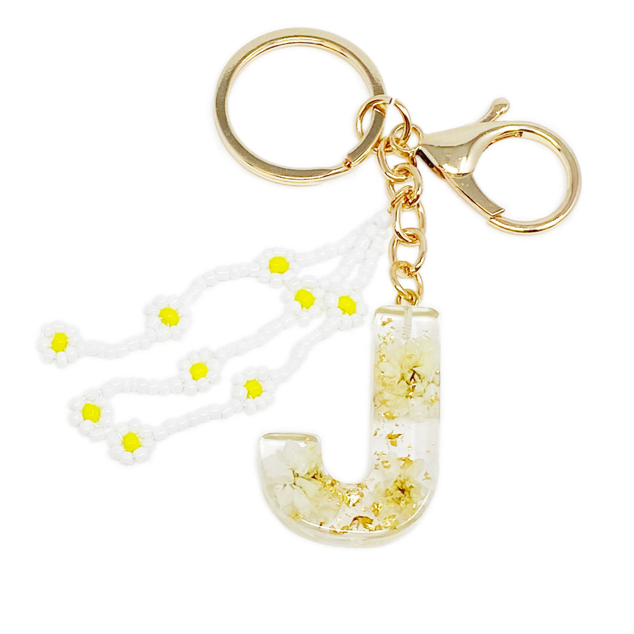 Ellison & Young - Baby Daisy Initial Key Chain - 20 LETTERS - FIND YOURS! -