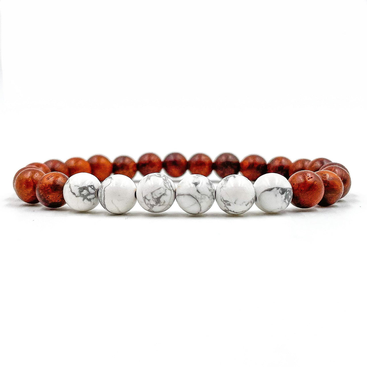 Grove - White Howlite & Red Rosewood -