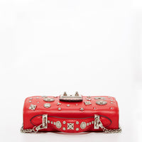 Thumbnail for The Hollywood Studded Leather Crossbody Bag Red -