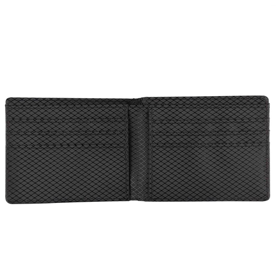 Simply Carbon Fiber - Alcantara & Real Carbon Fiber Bi-Fold Wallet (Red Stitching) -