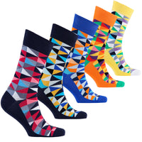 Thumbnail for Men's Stylish Triangle Socks - 5 PACK -