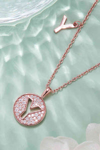 Thumbnail for Moissanite U to Z Initial Pendant Necklace