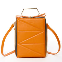 Thumbnail for Heidi Dark Orange Leather Backpack Purse -