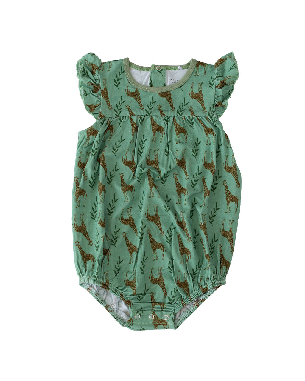 Eclipse Kids - Flutter Sleeve Romper - Giraffes -