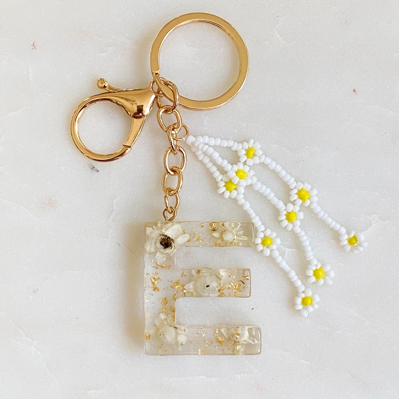 Ellison & Young - Baby Daisy Initial Key Chain - 20 LETTERS - FIND YOURS! -