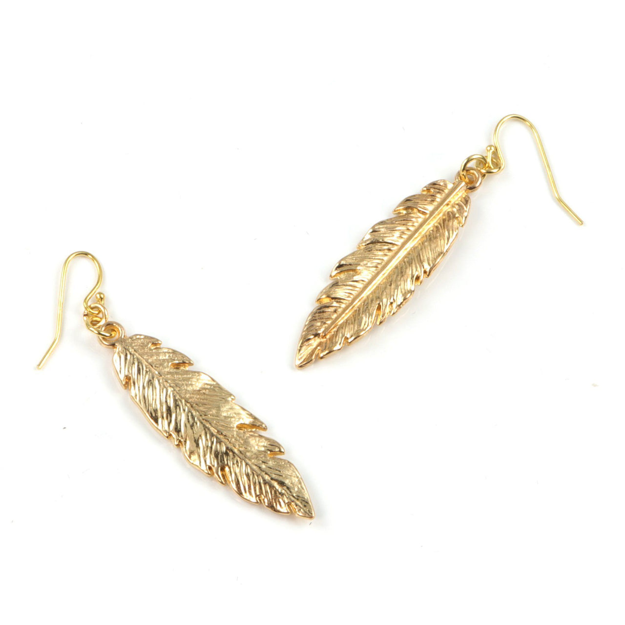 Christy Jean - Lily Leaf Earrings in Gold -