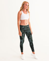 Thumbnail for FYC - Women's Active Comfort Black Camo Sport Yoga leggings - 1 COLOR -