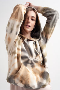 Thumbnail for Q2 - Co-Ord Sweatshirt in Bleach Tie Dye - 2 SIZES - 1 COLOR -