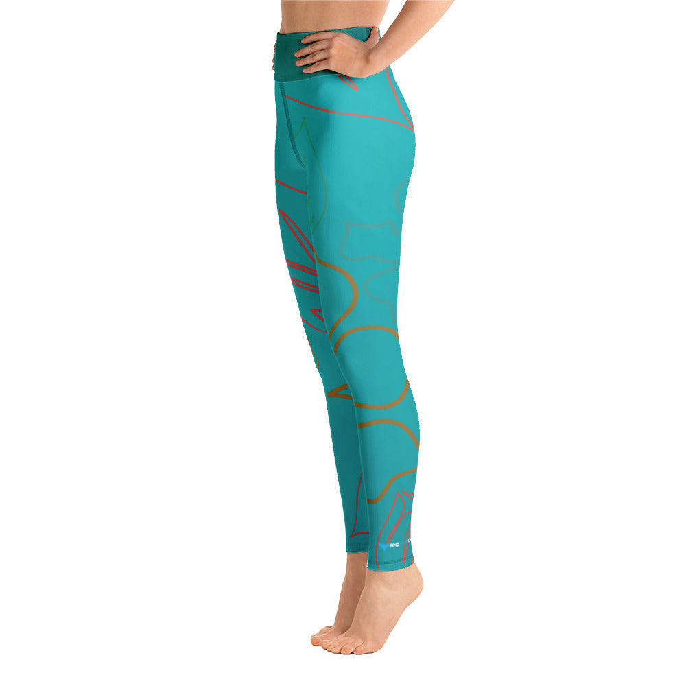 FYC - Women's All Day Comfort Yoga Aloha Full Length Leggings - 1 COLOR -