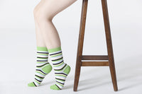 Thumbnail for Women's Mint Stripe Socks - 1 COLOR -