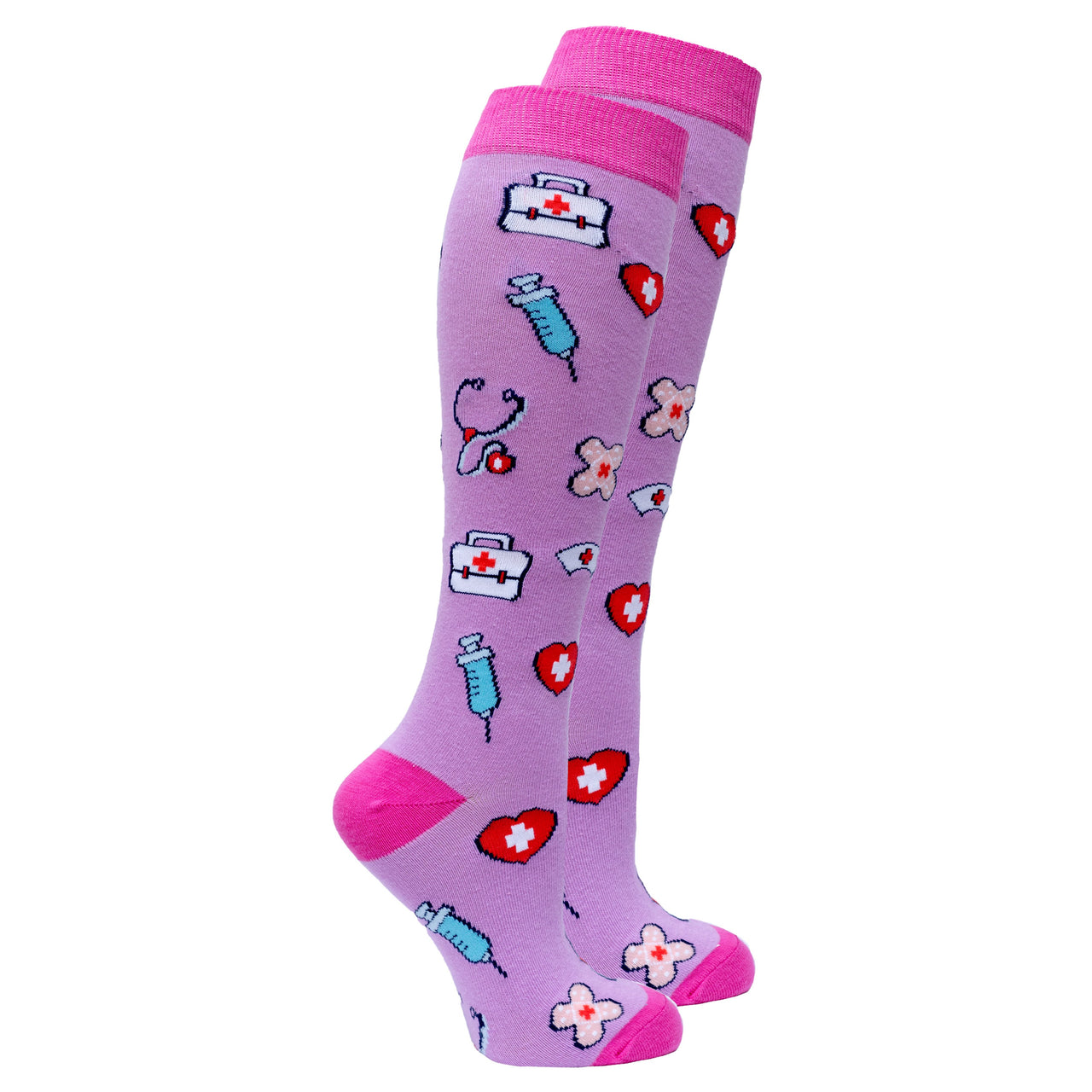 Women's Fun Knee High Socks Set - 5 PACK -