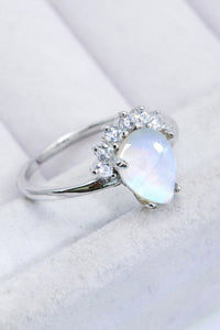 Thumbnail for 925 Sterling Silver Moonstone Ring - T - SIZES 6 THRU 9 - 2 FINISHES -