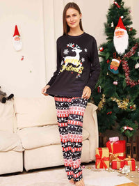 Thumbnail for WOMEN Full Size MERRY CHRISTMAS Graphic Top and Pants Set - T -