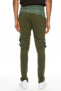 Thumbnail for Heathered Slub Cargo Joggers - 1 COLOR -