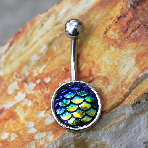 Mermaid Rainbow Scales Navel Ring -