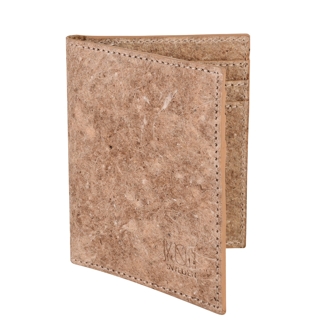 IKON SWEDEN - Coconut Leather BiFold Card Holder - Beige - 1 COLOR -