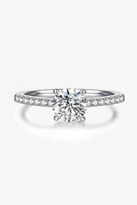 Thumbnail for 1 Carat Moissanite 925 Sterling Silver Side Stone Ring