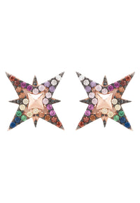 Thumbnail for LATELITA - North Star Rainbow Stud Earrings Rosegold -