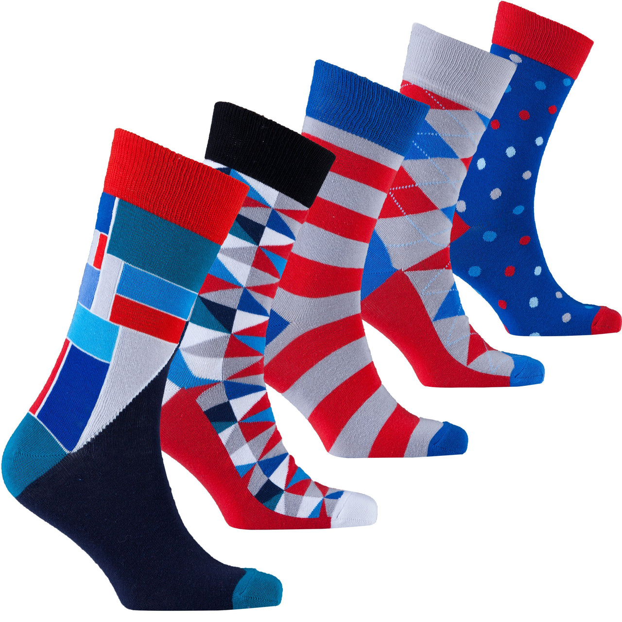 Men's Cool Mix Set Socks - 5 PACK -