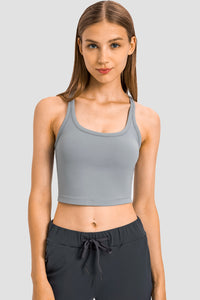 Thumbnail for Racerback Sports Bra - T - 6 COLORS -