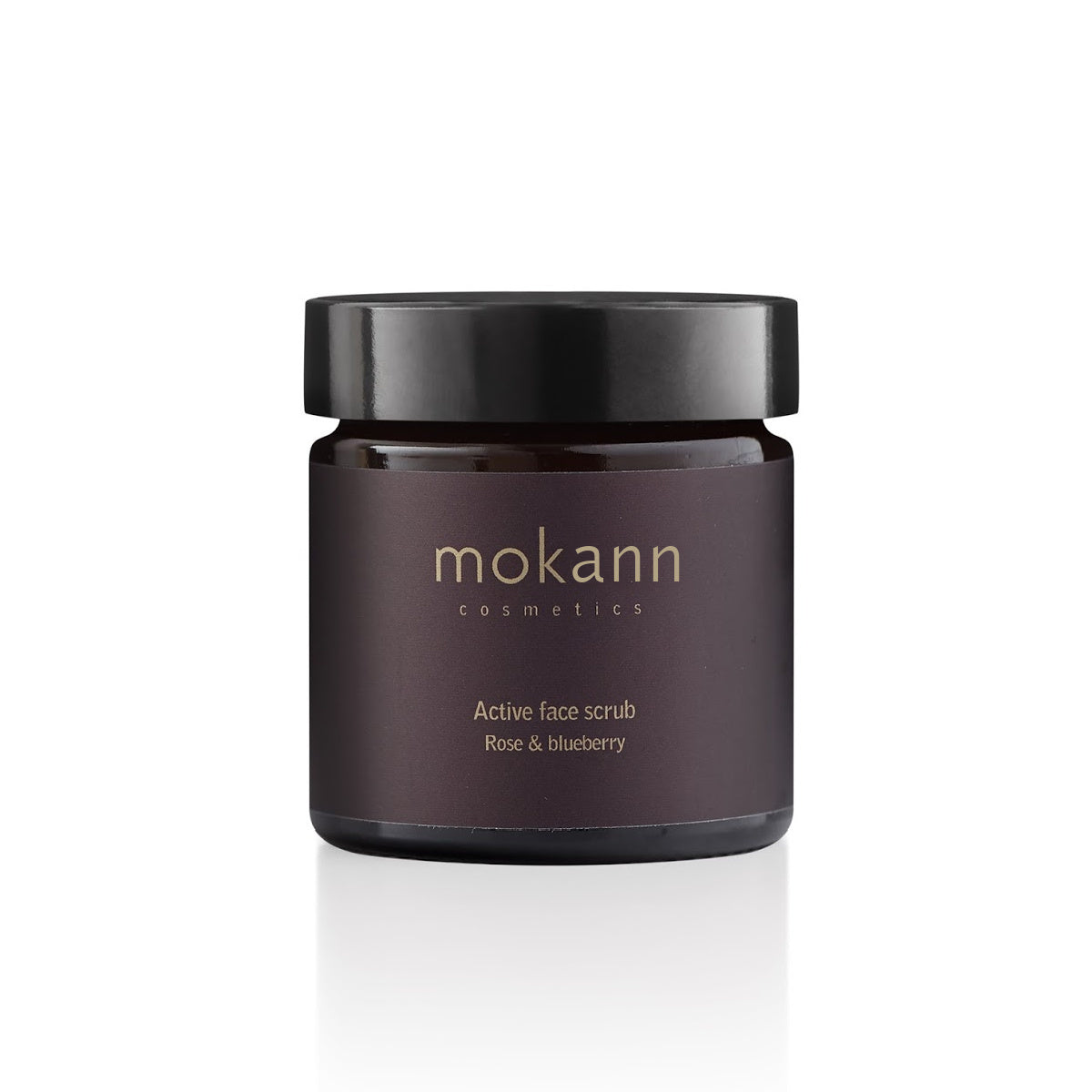 Mokann - Vegan Active Face Scrub Rose & Blueberry. Enzymatic and Mineral Exfoliation With Wild Rose Oil to Promote Collagen and Elastin - 2oz./60ml. - 1 SIZE -