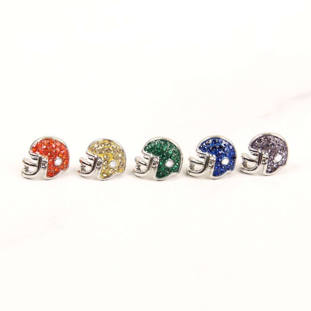 Football Helmet Epoxy Earrings - 6 COLORS -