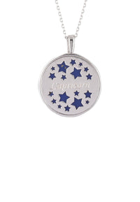 Thumbnail for Zodiac Lapis Lazuli Gemstone Star Constellation Pendant Necklace Silver Capricorn -