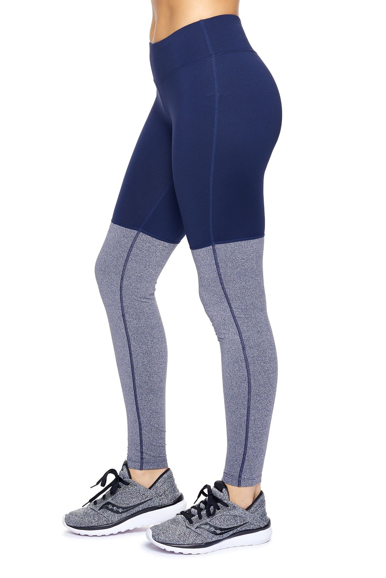 Women's Heather Blocked Legging - 2 COLOR COMBOS