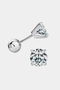 Thumbnail for 2 Carat Moissanite 925 Sterling Silver Stud Earrings