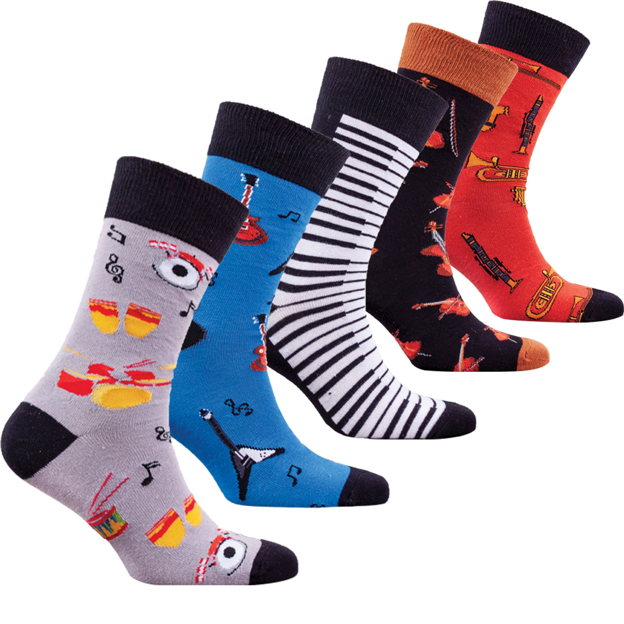 Men's Music Socks - 5 PACK -