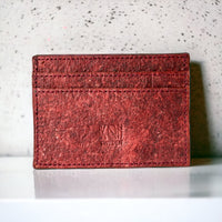 Thumbnail for IKON SWEDEN - Coconut Leather Card Holder - Wine Red - 1 COLOR -