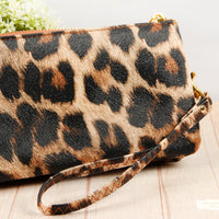 Thumbnail for Riah Fashion - Faux Crossbody Wristlet Bag - 5 LEOPARD COLORS -