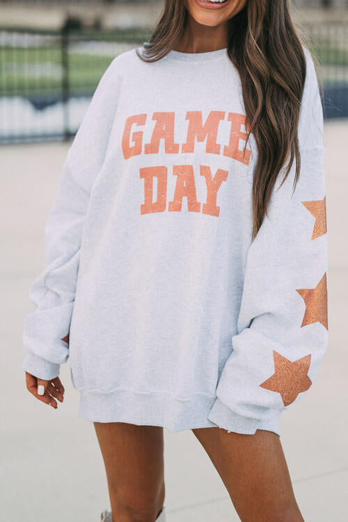 GAME DAY - Long Sleeve Round Neck Sweatshirt - T - 2 COLORS -