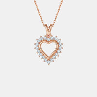 Thumbnail for Moissanite 925 Sterling Silver Heart Pendant Necklace