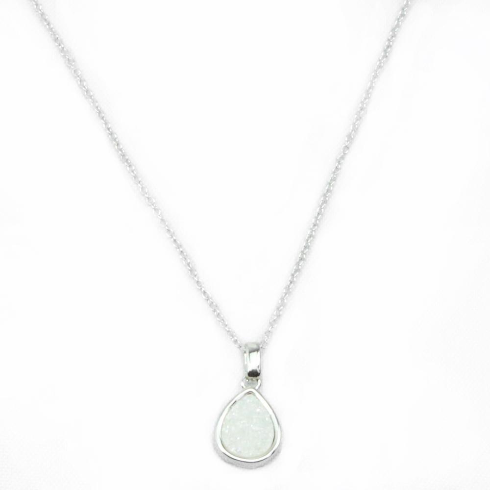 Christy Jean - Emma Teardrop Pendant in Silver -