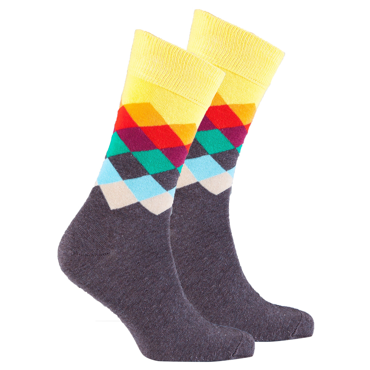 Men's Tobacco Flame Diamond Socks - 1 COLOR -