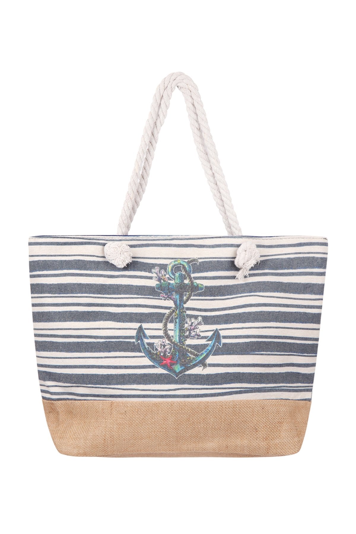 Anchor Print Tote Bags - 8 COLOR STYLES -