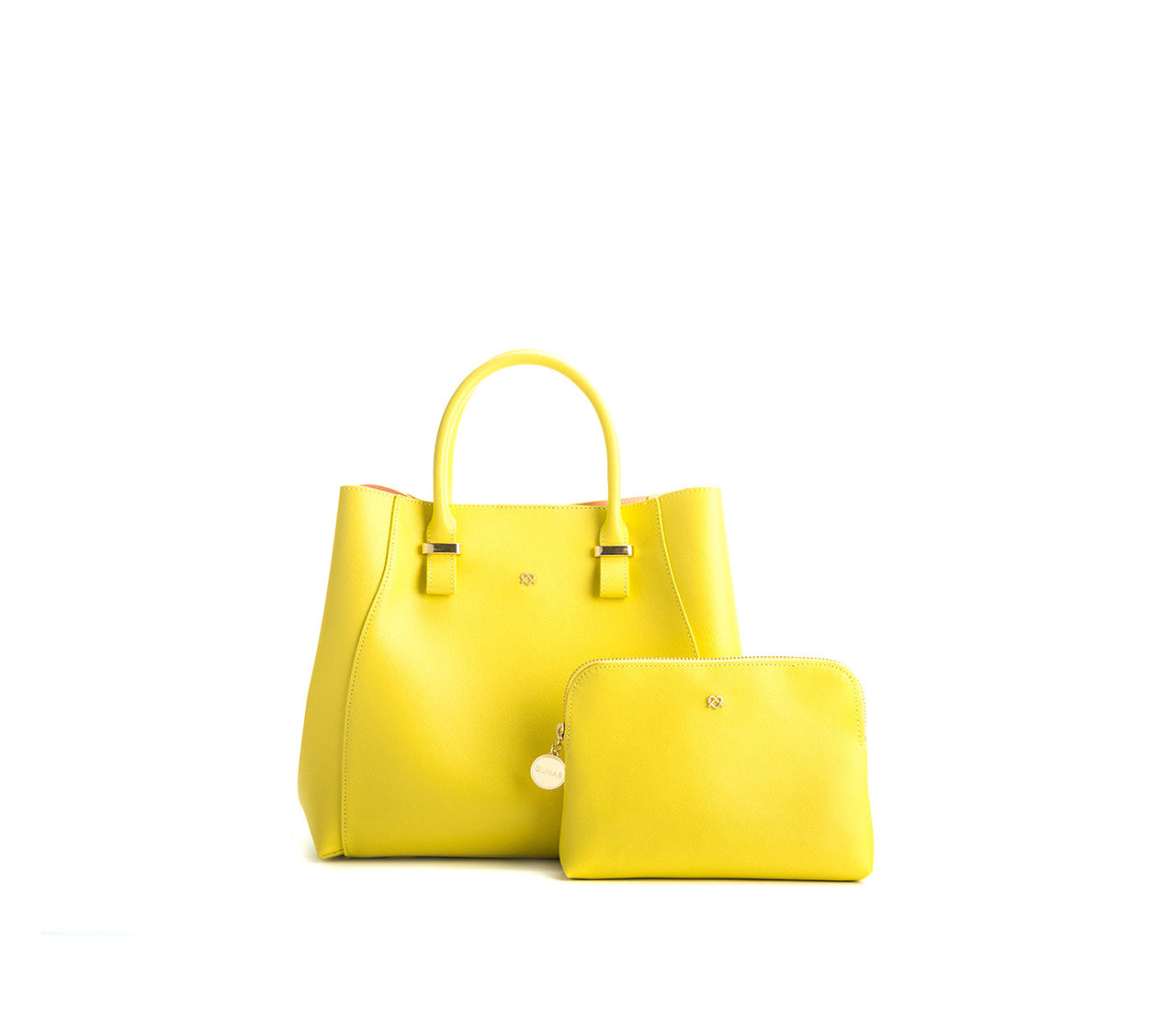 GUNAS NEW YORK - Jane - Lemon Yellow Vegan Leather Satchel with dust bag - 1 COLOR -