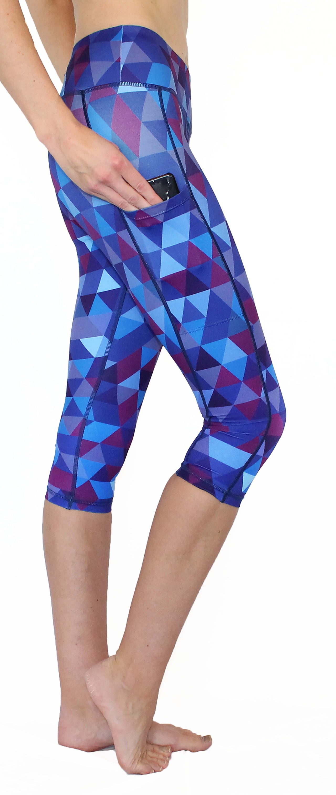 Belcorva - Purple Pixel - Large Pocket Capri - RESTOCKED! - 1 COLOR -