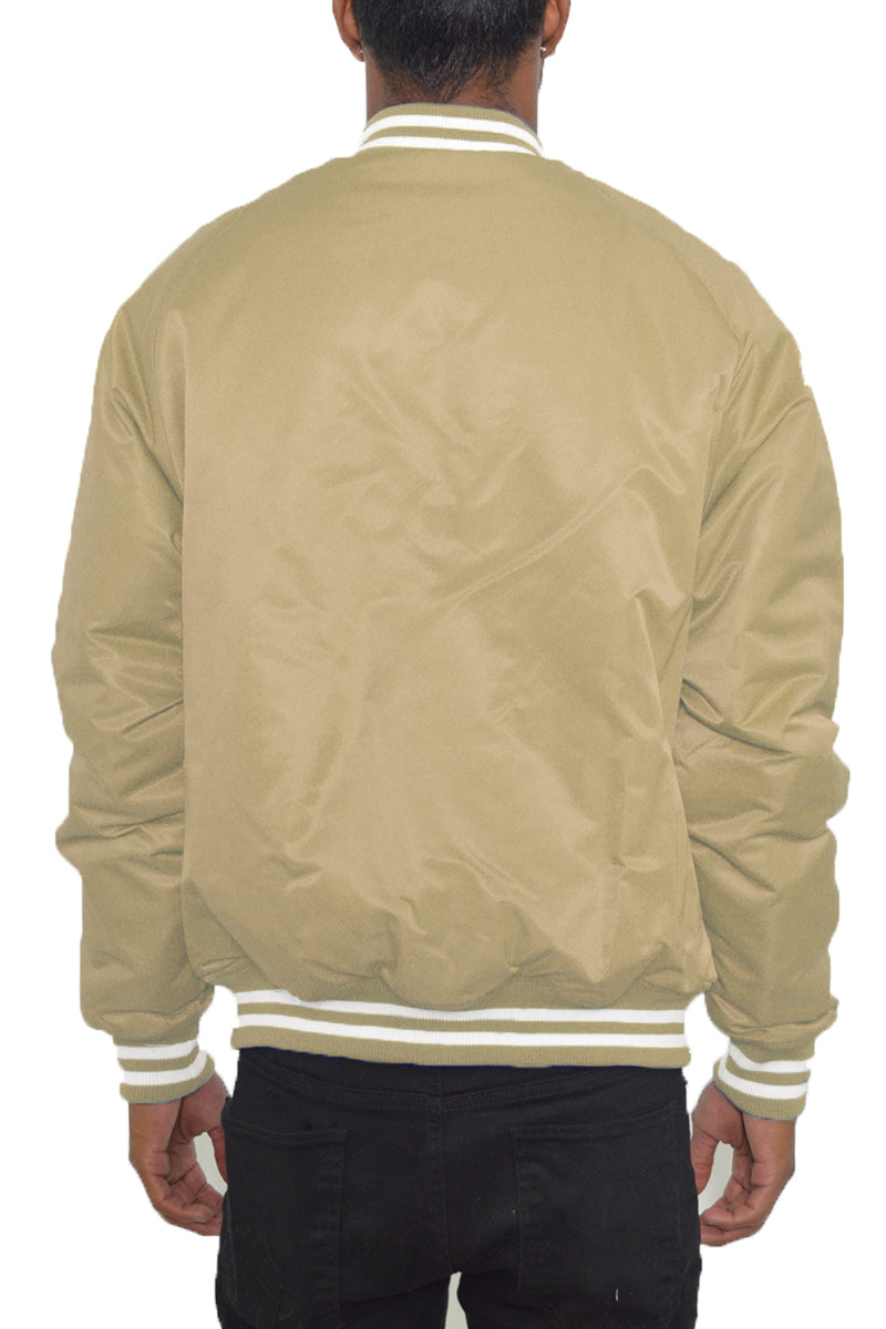 Classic Varsity Windbreaker Bomber Jacket - 1 COLOR -